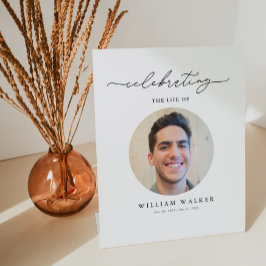 Modern Photo Celebration Of Life Sockelschild