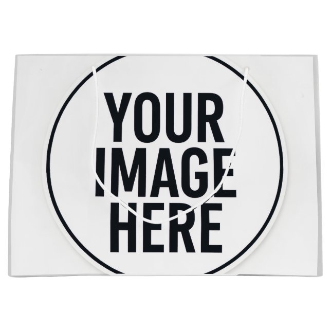 Modern Photo Frame Paper Shopping Bag Große Geschenktüte (Vorderseite)