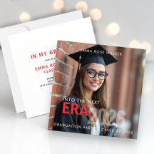 Modern photo Grad Era Photo Graduation Invitation