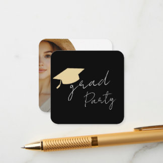 Modern Photo Grad Party Begleitkarte