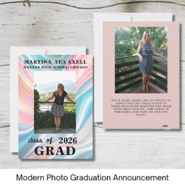 Modern Photo Graduation Announcement  Ankündigung