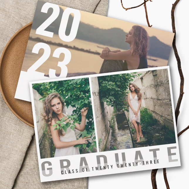 Modern Photo Graduation Announcement Ankündigung (Von Creator hochgeladen)