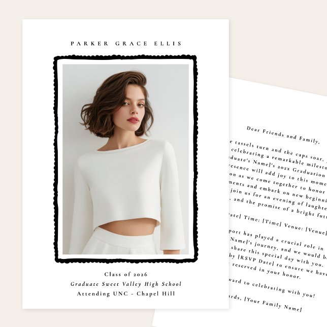 Modern Photo Graduation Announcement Class of 2026 Ankündigung (Von Creator hochgeladen)