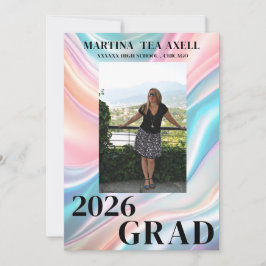 Modern Photo Graduation Announcement  Einladung