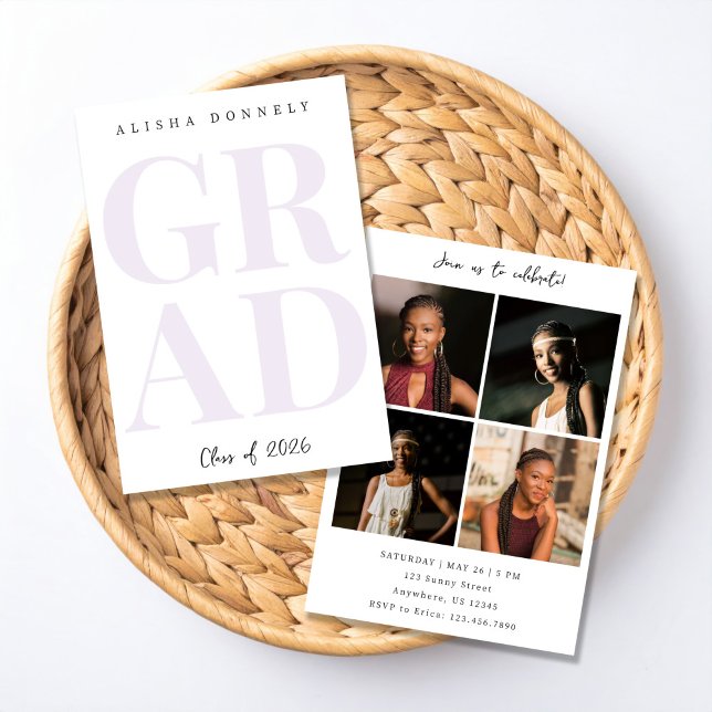 Modern Photo Graduation Invitation Einladung (Von Creator hochgeladen)