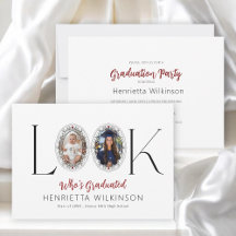 Modern photo Graduation Party Invitation