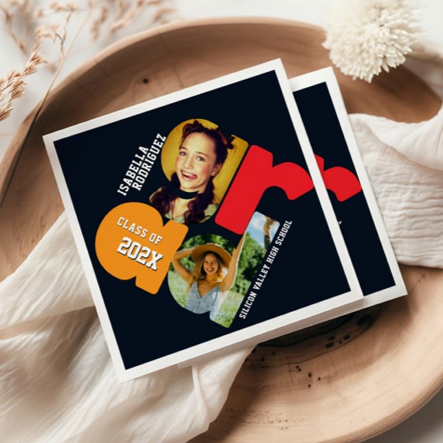 Modern Photo Graduation Serviette (Von Creator hochgeladen)