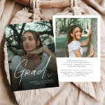 Modern Photo High School Graduation Announcement  Ankündigung<br><div class="desc">Celebrate this unforgettable milestone with a Modern Photo High School Graduation Announcement designed to showcase your graduate’s proud achievement. Featuring a clean minimalist layout and stylish modern typography, this announcement highlights a favorite senior photo while sharing graduation details with family and friends. Perfect for announcing a high school graduation, senior...</div>