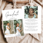Modern Photo High School Graduation Announcement Ankündigung<br><div class="desc">Celebrate this unforgettable milestone with a Modern Photo High School Graduation Announcement designed to showcase your graduate’s proud achievement. Featuring a clean minimalist layout and stylish modern typography, this announcement highlights a favorite senior photo while sharing graduation details with family and friends. Perfect for announcing a high school graduation, senior...</div>