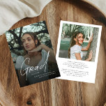Modern Photo High School Graduation Announcement  Ankündigung<br><div class="desc">Celebrate this unforgettable milestone with a Modern Photo High School Graduation Announcement designed to showcase your graduate’s proud achievement. Featuring a clean minimalist layout and stylish modern typography, this announcement highlights a favorite senior photo while sharing graduation details with family and friends. Perfect for announcing a high school graduation, senior...</div>