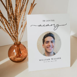 Modern Photo In Loving Memory Celebration Of Life Sockelschild