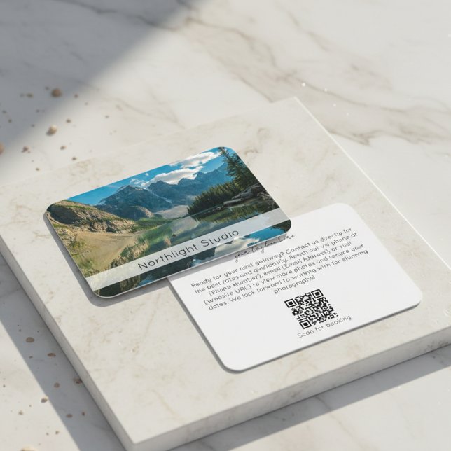 Modern Photography QR Code Camera Photographer Visitenkarte (Von Creator hochgeladen)