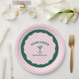 Modern Pickleball & Prosecco Bachelorette Weekend Pappteller