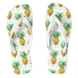 Modern Pineapple Pattern Flip Flops