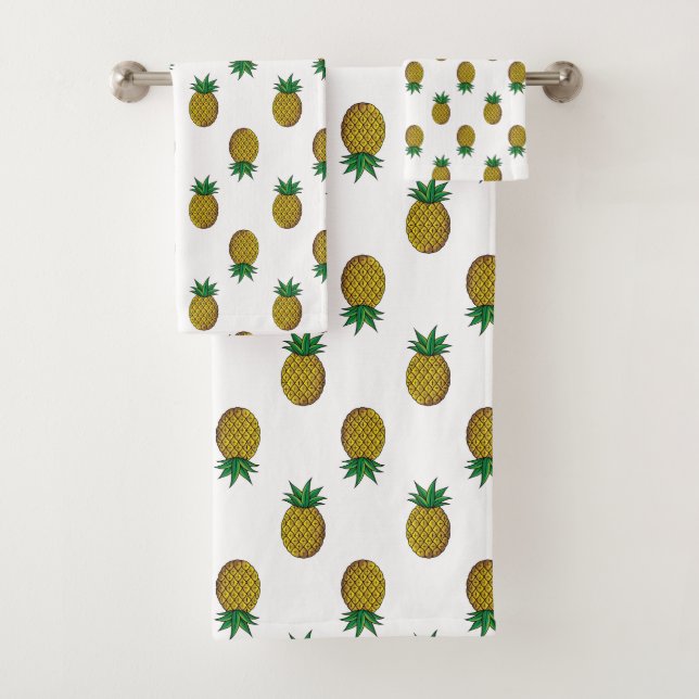 Modern Pineapple Pattern on White (En situation)