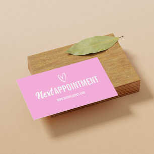 Modern Pink Beauty Termine Loyalität Karte