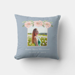Modern, Pink Flower Blumen-Abschlussklasse 2021 T Kissen