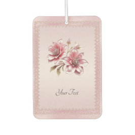 Modern Pink Flowers Air Freshener Autolufterfrischer