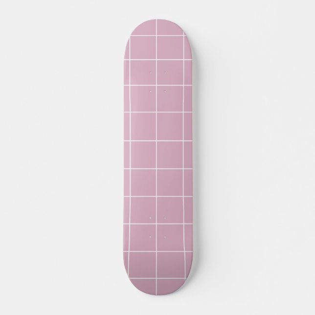 Modern Pink Geometric Simple Skateboard (Vorne)