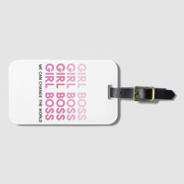 Modern Pink Girl Boss Bestes Girl-Geschenk Gepäckanhänger