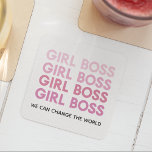 Modern Pink Girl Boss Bestes Girl-Geschenk Glasuntersetzer<br><div class="desc">Modern Pink Girl Boss Bestes Girl-Geschenk</div>