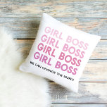 Modern Pink Girl Boss Bestes Girl-Geschenk Kissen<br><div class="desc">Modern Pink Girl Boss Bestes Girl-Geschenk</div>