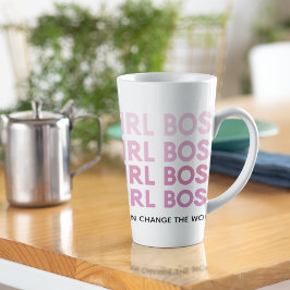 Modern Pink Girl Boss Bestes Girl-Geschenk Milchtasse
