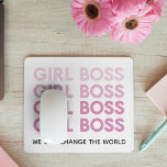 Modern Pink Girl Boss Bestes Girl-Geschenk Mousepad<br><div class="desc">Modern Pink Girl Boss Bestes Girl-Geschenk</div>