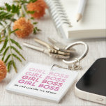 Modern Pink Girl Boss Bestes Girl-Geschenk Schlüsselanhänger<br><div class="desc">Modern Pink Girl Boss Bestes Girl-Geschenk</div>
