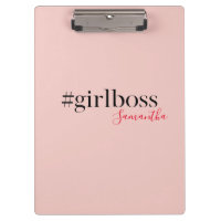 Modern Pink Girl Boss & Name Best Girly