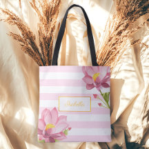 Modern Pink Gold Floral Lotus