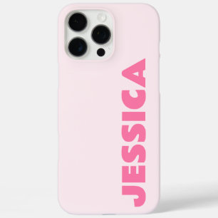 Modern Pink Nom simple coque iphone personnalisé