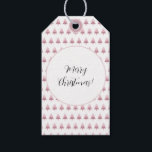 Modern Pink Ombre Christmas Tree Muster Geschenkanhänger<br><div class="desc">Digitale Kunst</div>
