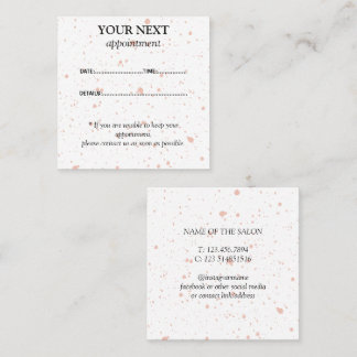 Modern Pink Paint Spritzer Appointing Card Terminkarte