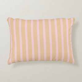 Modern Pink Peach Taffy Striptee Dekokissen
