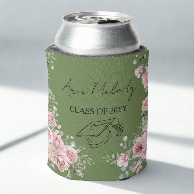 Modern Pink Roses Congratulations Graduation Dosenkühler (Von Creator hochgeladen)