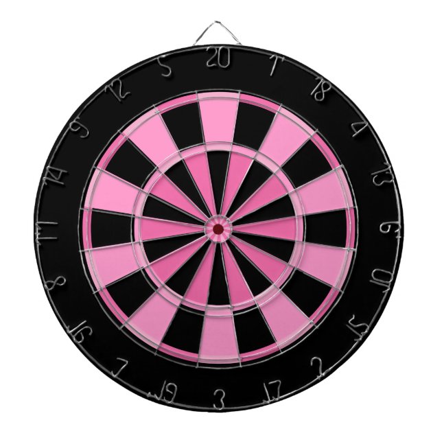 Modern Pink Schwarz Dartscheibe (vorne)
