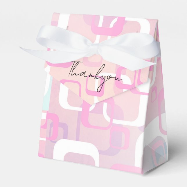 Modern Pink Vielen Dank für Ihre Unterstützung Box Geschenkschachtel (Vorderseite)