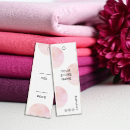 Modern Pink Watercolor Social Media Price Tag