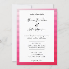 Modern Pink Wedding Typografy Invasion V4 Einladung