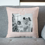 Modern Pink & White Family Foto | Kissen<br><div class="desc">Dieses moderne, in Rosa und Weiß gehaltene Foto strahlt ein Gefühl von Zusammengehörigkeit, Liebe und zeitgenössischem Stil aus. Es fängt einen Moment der Freude und Einheit ein und zeigt die Schönheit der Familie und ihre harmonische Verbindung.</div>