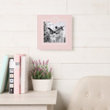 Modern Pink & White Family Foto |