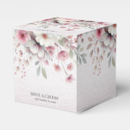 Modern Pink White Floral Gevor Box Geschenkschachtel