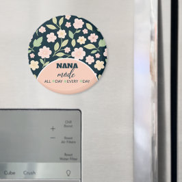 Modern Pink Wildflowers Pattern Magnet