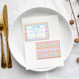 Modern Plaid Colorful Rainbow Diaper Raffle  Begleitkarte