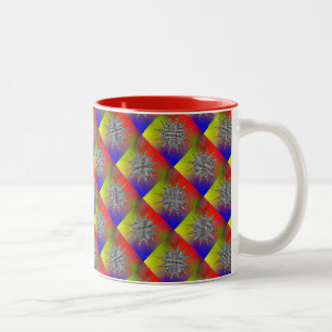 Modern Plasma von Kenneth Yoncich Zweifarbige Tasse