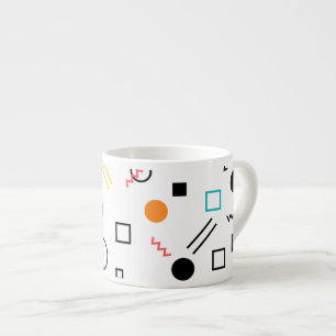 Modern, playful, cool, trendy, Memphis geometrisch Espressotasse