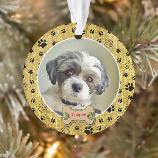 Modern Playful Simple Photo Dog - Paw Print Design (Arbre)