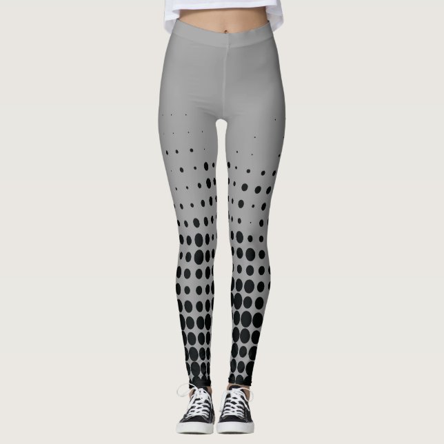 Modern, playful, urban geometric circle pattern leggings (Vorderseite)