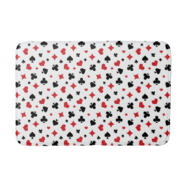 Modern Playing Card Suits Pattern Badematte